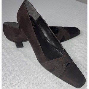 Stuart Weitzman Pump Kitten Heels Women Size 5 N Brown Suede Casual